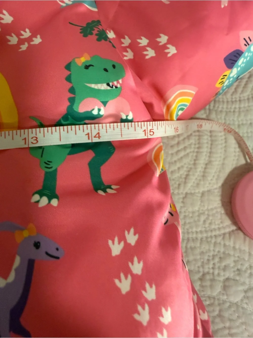 Gymboree Girls Size 8 Pink Dinosaur Hooded Puffer Coat Fleece Lined Winter